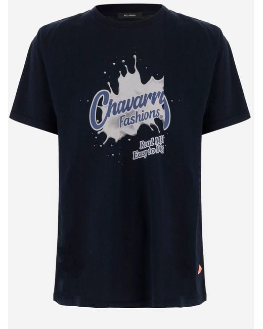 Willy Chavarria Black Printed Cotton T Shirt for men