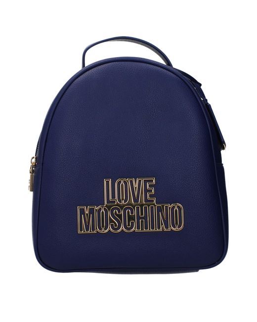 Love Moschino Blue Zaini E Marsupi Donna Poliuretano Blu/Mirtillo