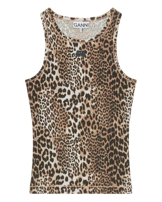 Ganni Multicolor Organic Cotton Tank Top