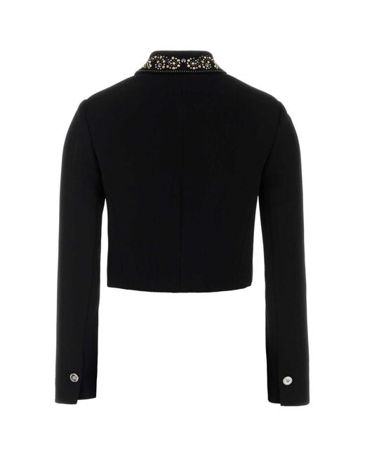 Versace Black Wool Blazer