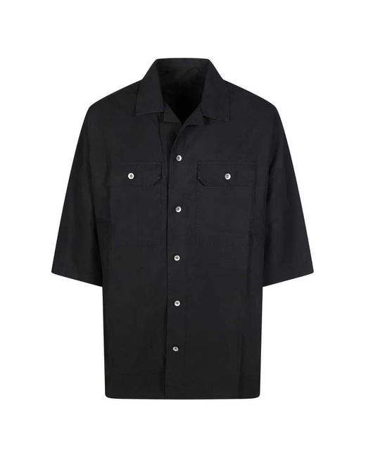 Rick Owens Black Magnum Tommy Button-Down Shirt for men