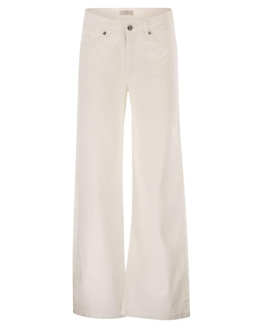 Antonelli White Wide-Leg Organic Cotton Jeans