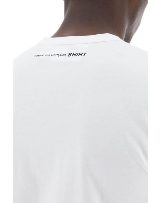 Comme des Garçons Logo Druck T -Shirt in White für Herren