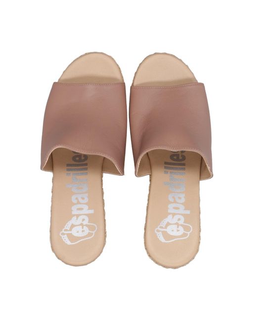 Espadrilles Brown Sandalen Lederbraun