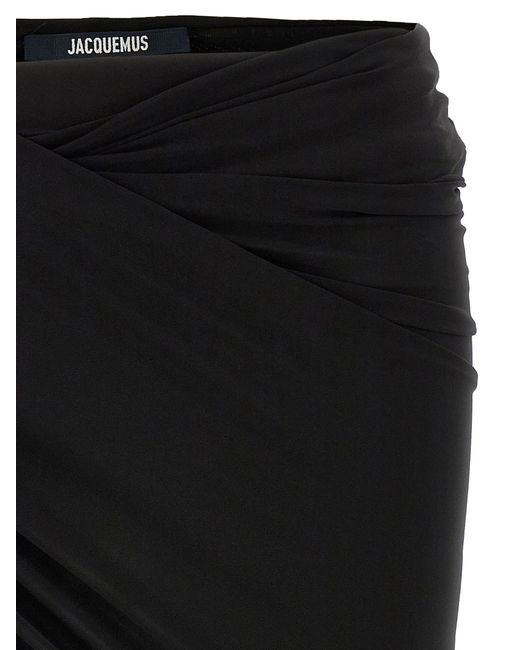 Jacquemus Black 'La Mini Jupe Drapeado' Skirt
