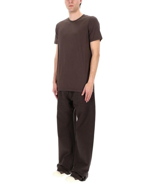 Rick Owens Brown Mid Rise Jeans