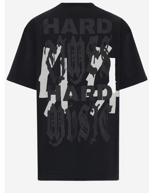 44 Label Group Black Hard Music Cotton T Shirt for men