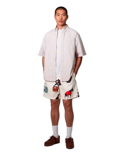 Carhartt White Slater Jacob Rochester Wax Swim Trunks for men