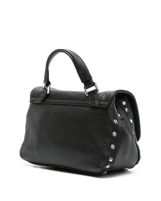 Zanellato Black Postina Daily Baby Leather Handbag
