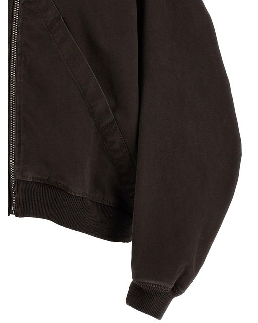 The Attico Black Cotton Bomber Jacket