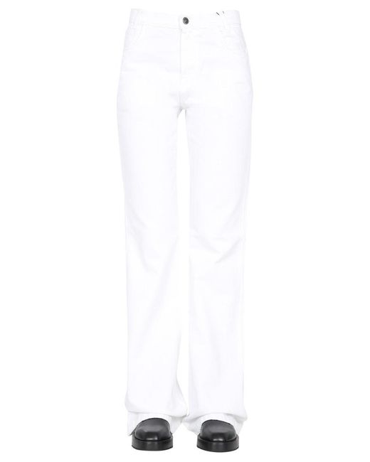 Raf Simons White Flared Jeans