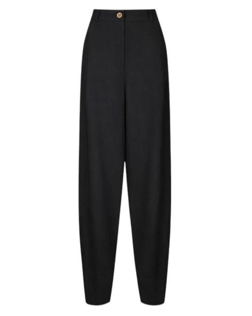 Elisabetta Franchi Black Lightweight Crepe Trousers