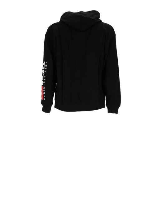 DIESEL Black S Boxt Zip Hood Div Felpa