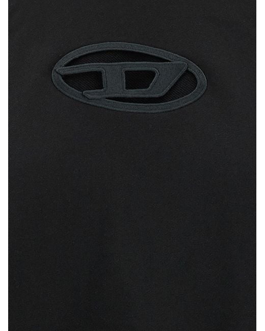 DIESEL Black 'F Slimmy Hood OD' Hoodie