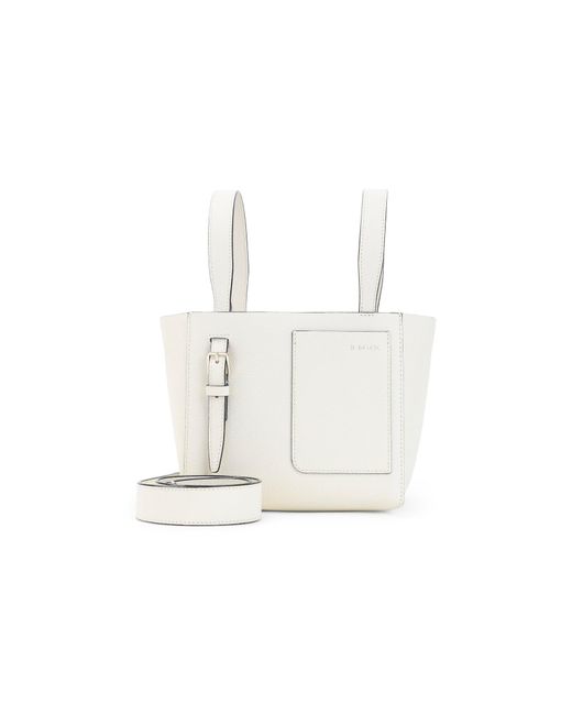 Valextra White Mini Bucket Handbag