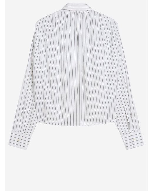 Jil Sander White Striped Cotton Shirt