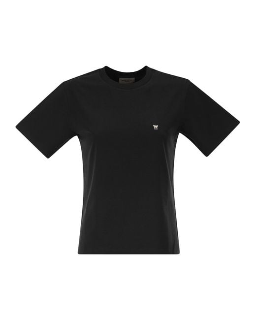 Weekend by Maxmara Black Wkdvenaco Straight Jersey T Shirt