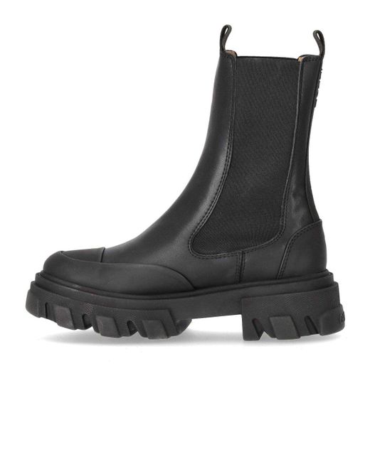 Ganni Black Mid Chelsea Boot
