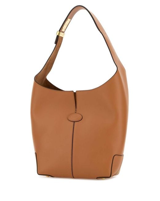 Tod's Brown Leather Bucket Bag