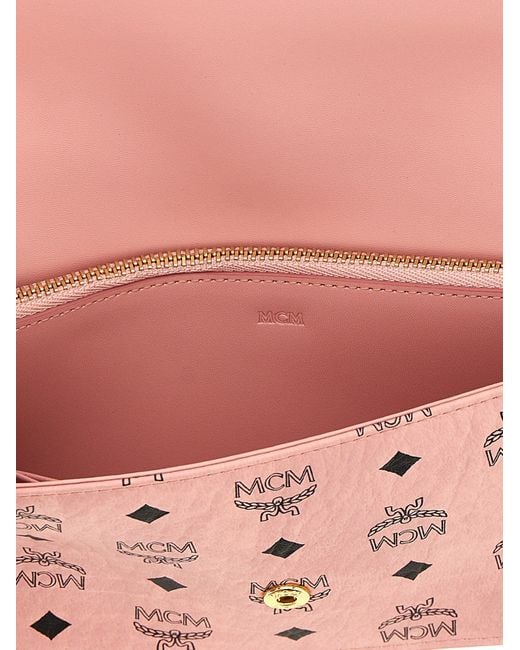 'Aren' billetera en la cadena MCM de color Pink