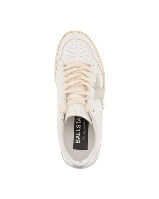 Golden Goose Deluxe Brand Golden Gänse Lederballstar Sneaker in het White