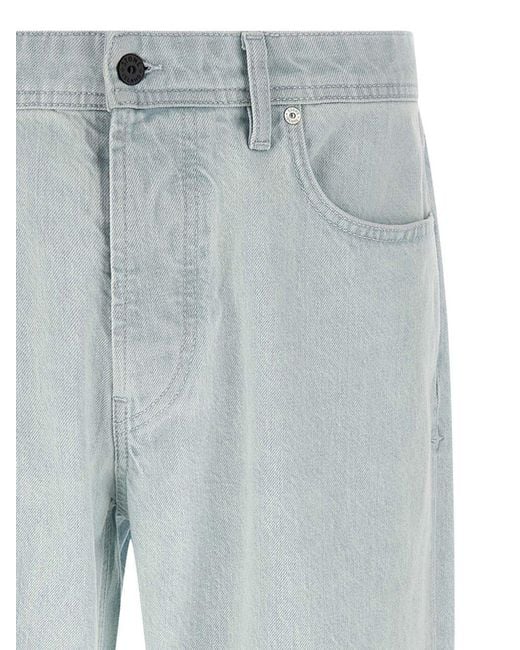 Stone Island Blue Denim Cotton Jeans for men