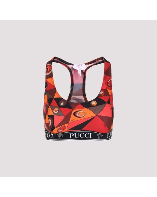 Emilio Pucci Red Polyamide Bra Top
