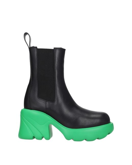 Bottega Veneta Green Stivaletti Donna Pelle Nero/Parrocchetto for men