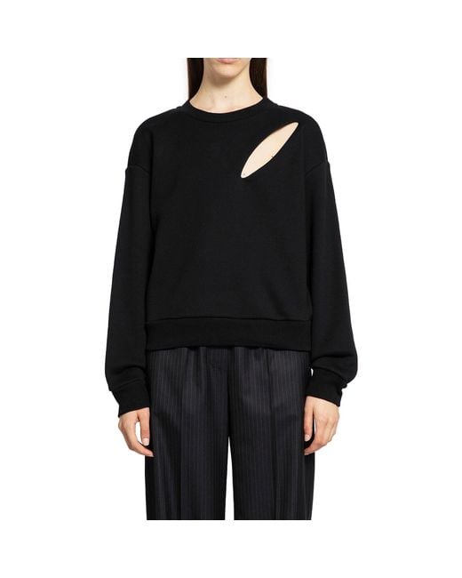 McQueen Black Cotton Sweatshirt