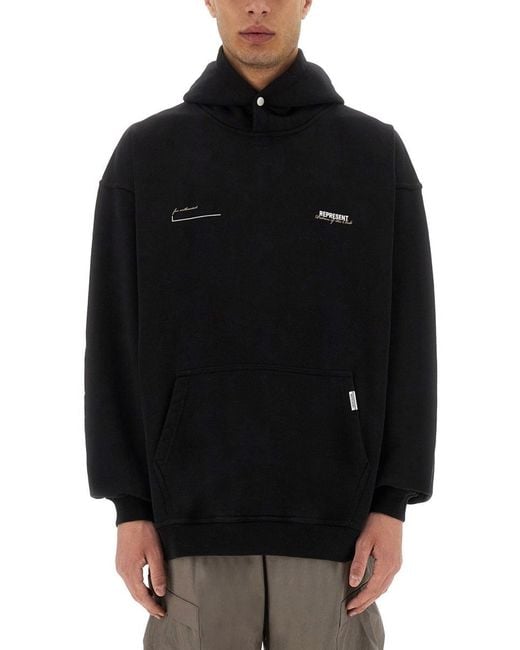 Represent Black Patron Of The Club" Hoodie for men