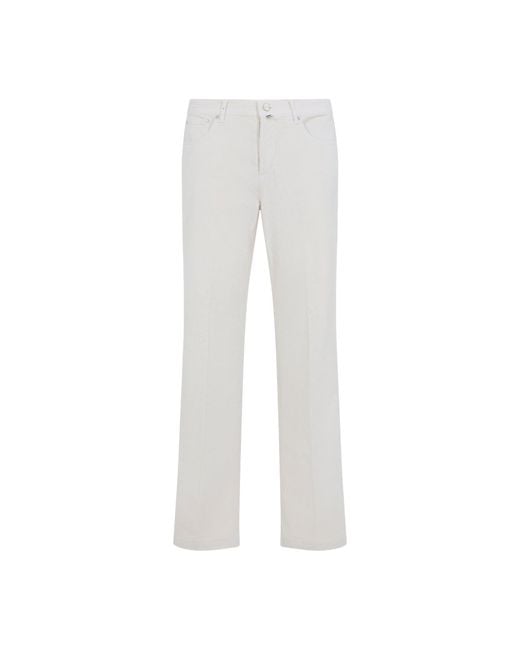 Kiton White Cotton Paint for men