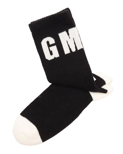 MSGM Black Socks Nero- 90 Cotton Nylon Elastane