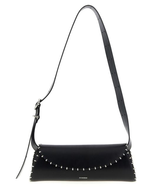Jil Sander Black 'Cannolo' kleiner Umhängetasche