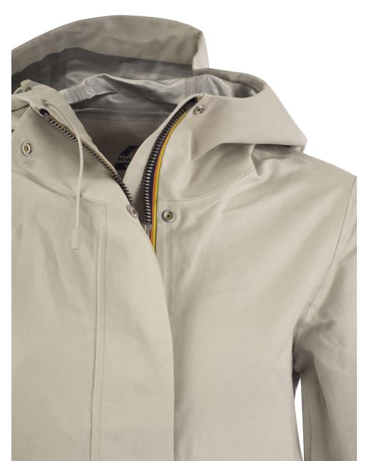 K-Way Gray Sarthe Hooded Jacket