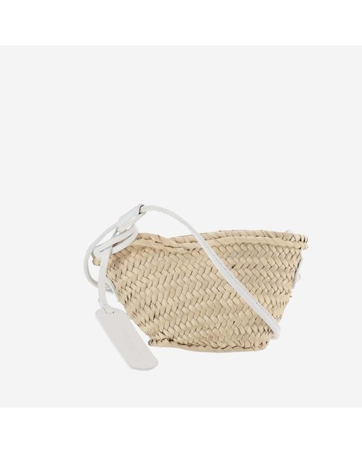 Filippo Catarzi 1910 Natural Straw Bag With Logo