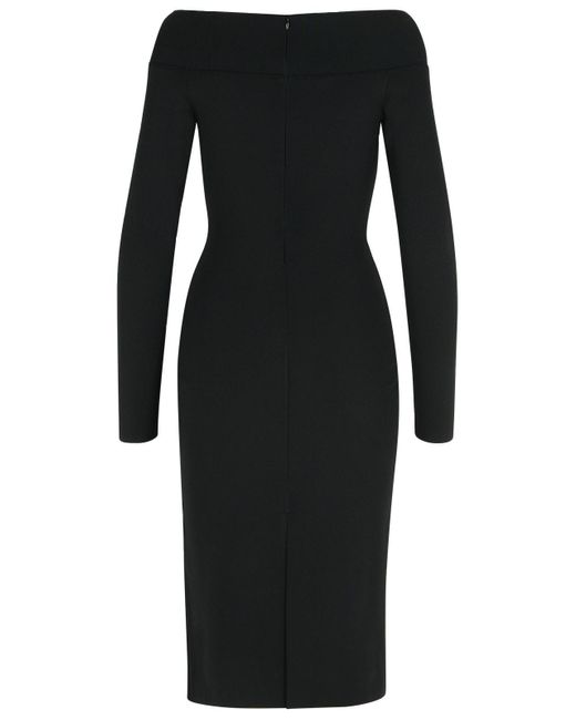 Stella McCartney Black Off-Shoulder-Midikleid Aus Jersey