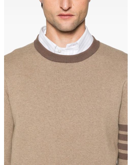 4 SUJETOR DE DISTALLES DE Stripe Thom Browne de hombre de color Natural