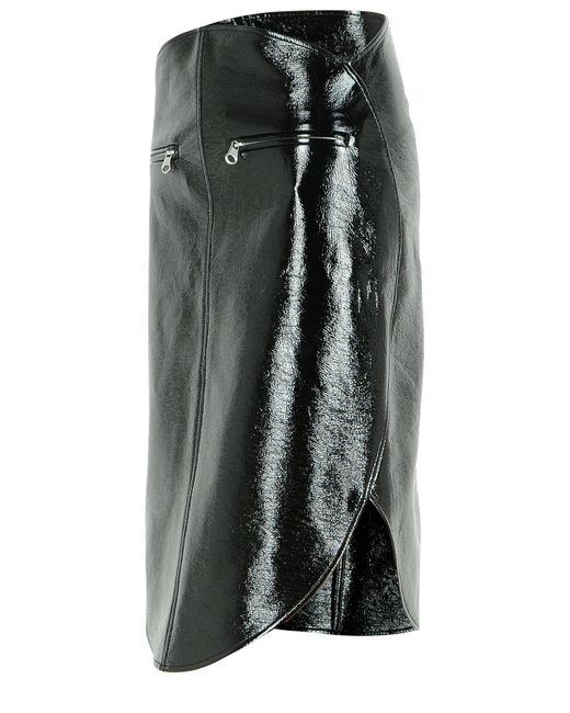 Courreges Black Cotton Blend Skirt