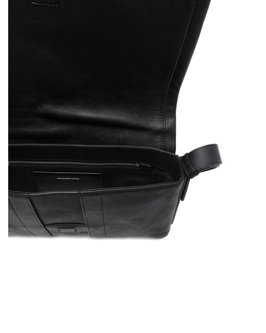Alexander Wang Black Pack Medium Flap Crossbody Bag