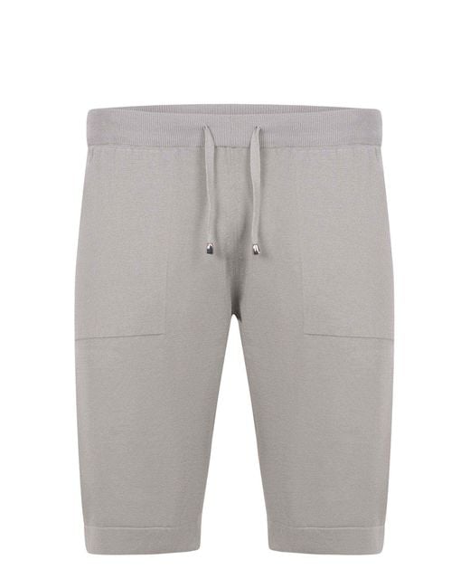 Filippo De Laurentis Gray Shorts By Filippo De Laurentiis Made Of Cotton for men