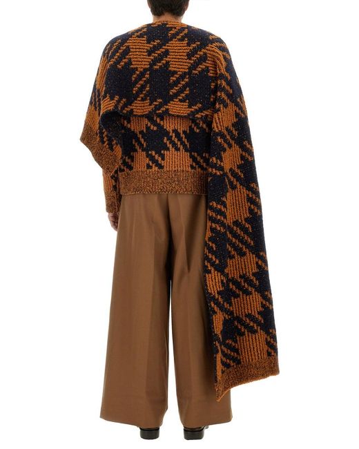 Dries Van Noten Brown Wool Scarf