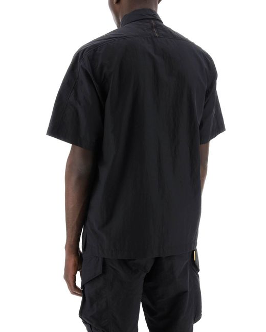 Camicia Pete In Popeline Di Nylon di Parajumpers in Black da Uomo
