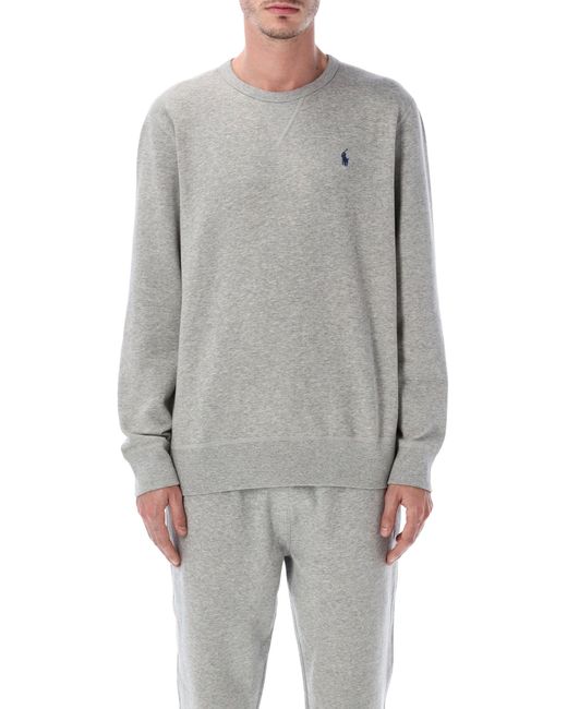 Polo Ralph Lauren Gray Cotton-Blend Crewneck Sweatshirt