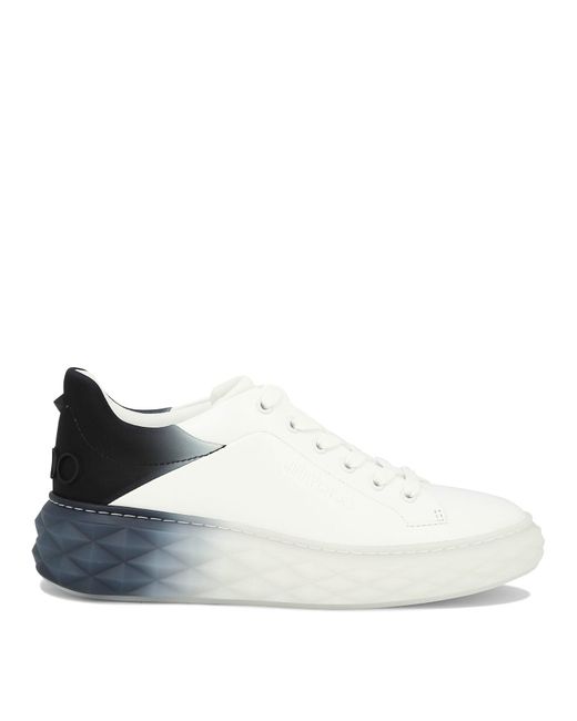Jimmy Choo Diamond Maxi/f Ii Sneakers Met Ombré-effect in het White