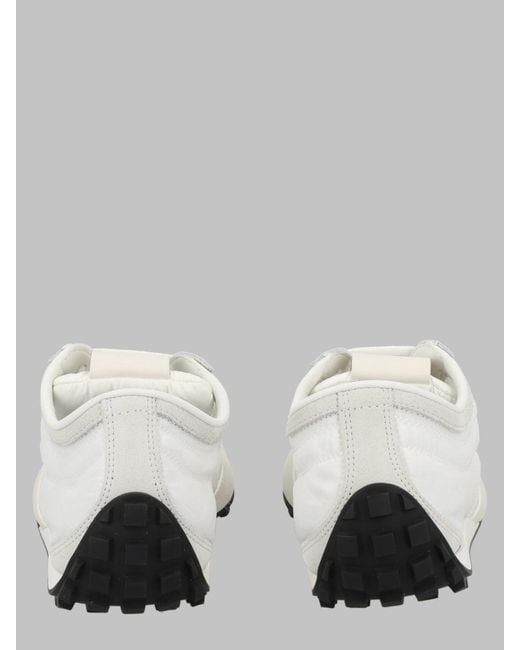 Balmain White Fashion-Forward High-Top Sneakers For for men