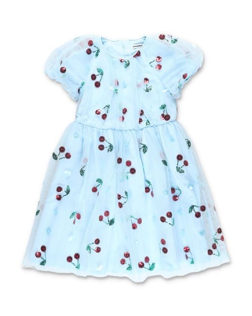 Self-Portrait Blue Mini Elegant Dress For Girls