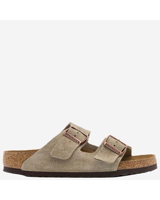 Birkenstock Brown Suede Sandals With Adjustable Straps