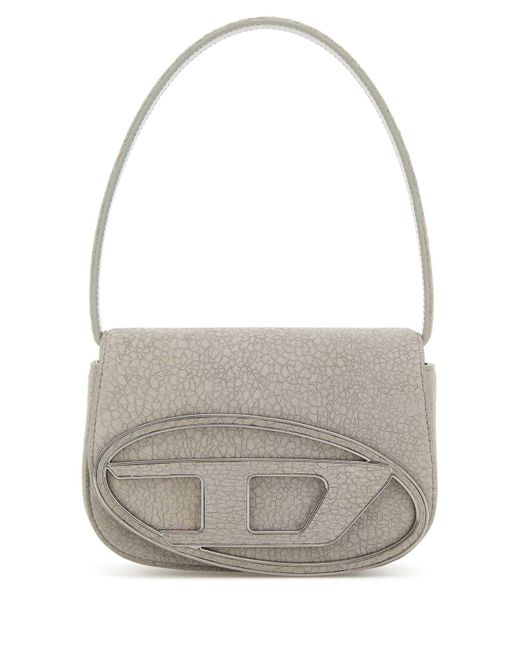 DIESEL Gray Light Leather 1 Dr Shoulder Bag for men