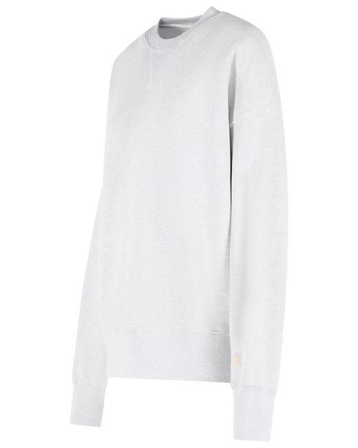Golden Goose Deluxe Brand White 'Star' Melange Cotton Sweatshirt