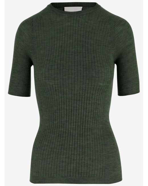 Sa Su Phi Green Cashmere Blend Ribbed T Shirt
